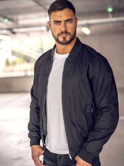 Bomber da uomo reversibile nero Bolf 84M3005A