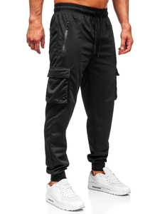 Pantaloni cargo da tuta jogger da uomo nero Bolf JX6360