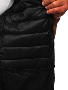 Gilet trapuntato da uomo nero Bolf HDL88001