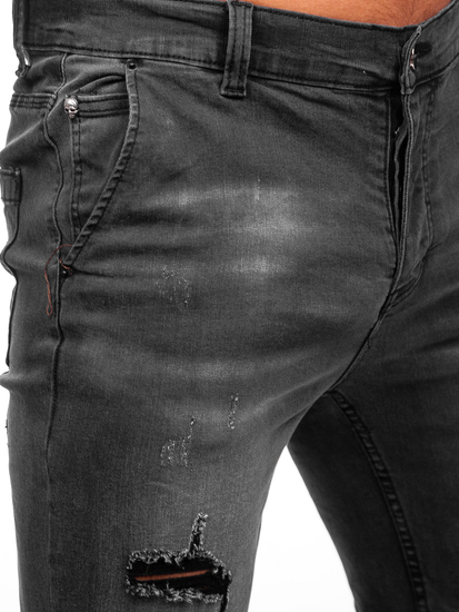 Pantaloncini corti in jeans da uomo grigi Bolf MP0036G