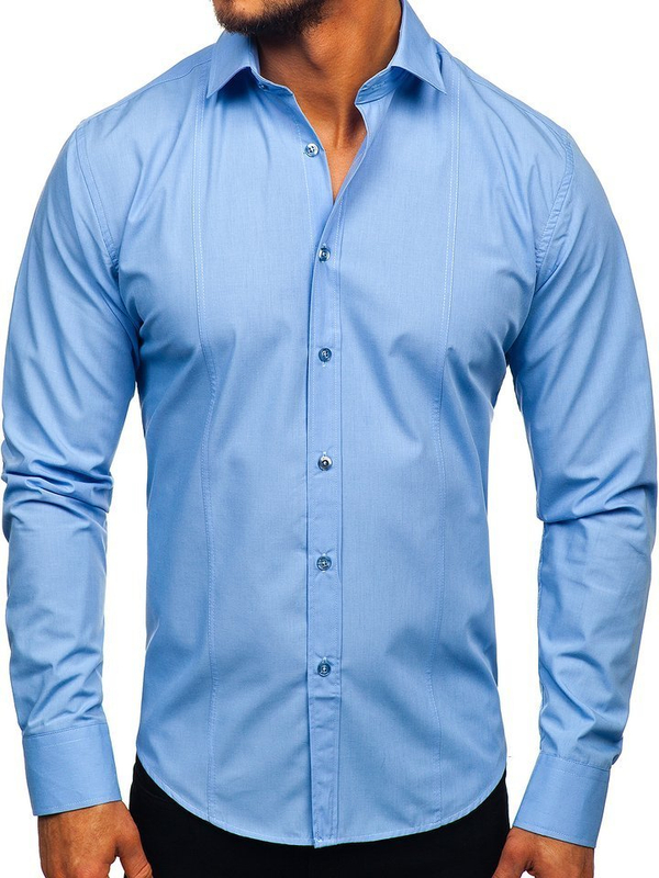 Uomo Camicia elegante a maniche lunghe Celeste Bolf 6944
