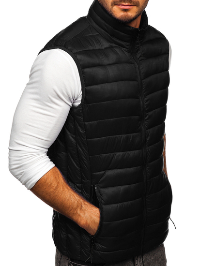 Gilet trapuntato da uomo nero Bolf HDL88001
