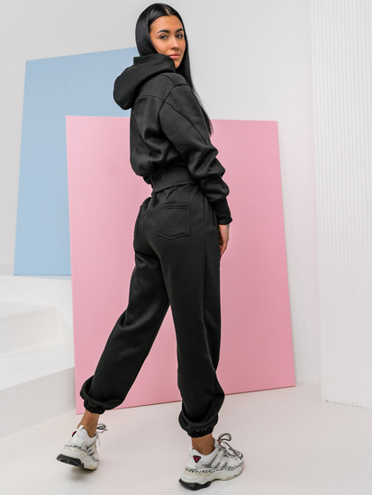 Tuta intera a due pezzi da donna nera Bolf 8C79