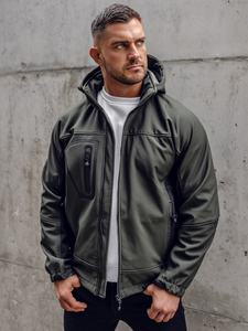 Uomo Giacca softshell mezza stagione Khaki Bolf T019A