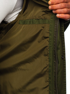 Giacca mezza stagione tipo parka da uomo verde Bolf 5391