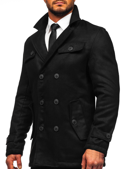 Cappotto invernale da uomo nero Bolf M3142