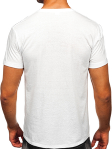 Uomo T-shirt in cotone basic Bianco Bolf 67T1299