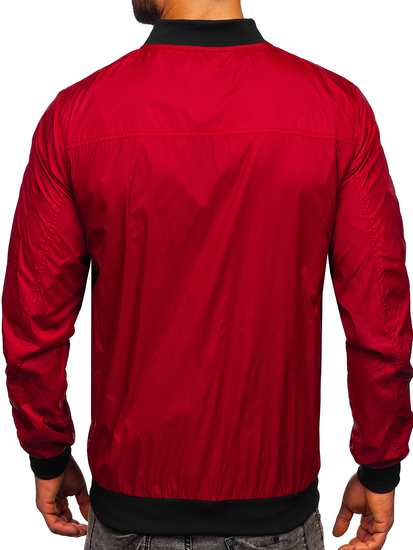 Giacca mezza stagione tipo bomber da uomo bordò Bolf 5M708