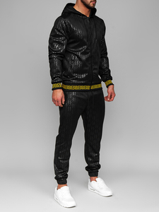 Tuta con cappuccio da uomo nero Bolf 3A161