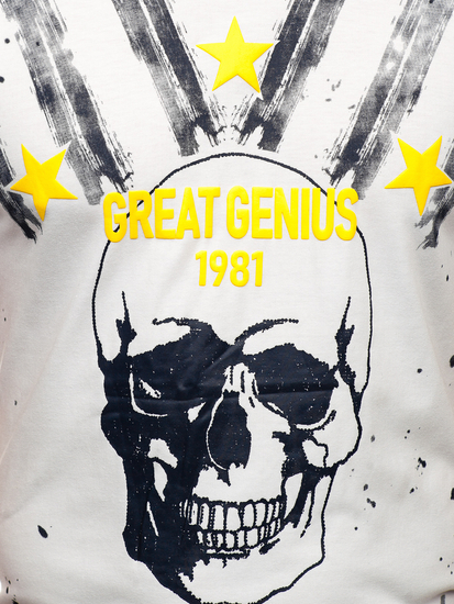 T-shirt con stampa da uomo bianca Bolf Y70006