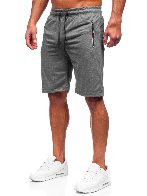 Pantaloncini corti di tuta da uomo grafite Bolf JX711