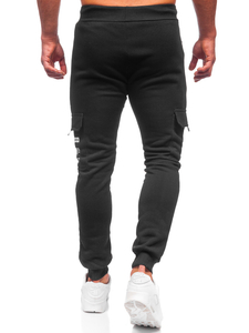 Pantaloni isolati cargo tipo jogger da uomo neri Bolf HW2207