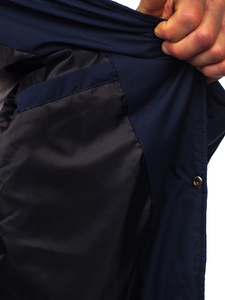 Giacca da baseball trapuntata mezza stagione bomber da uomo blu Bolf 84M3020