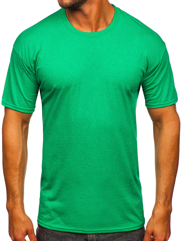 T-shirt senza stampa da uomo verde Bolf B10