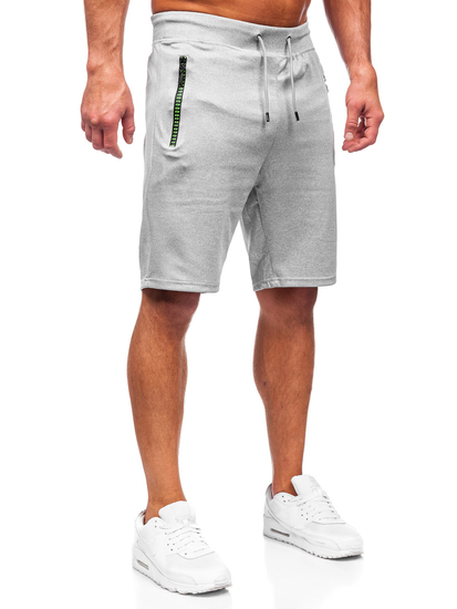 Pantaloncini di tuta da uomo grigi Bolf 8K288