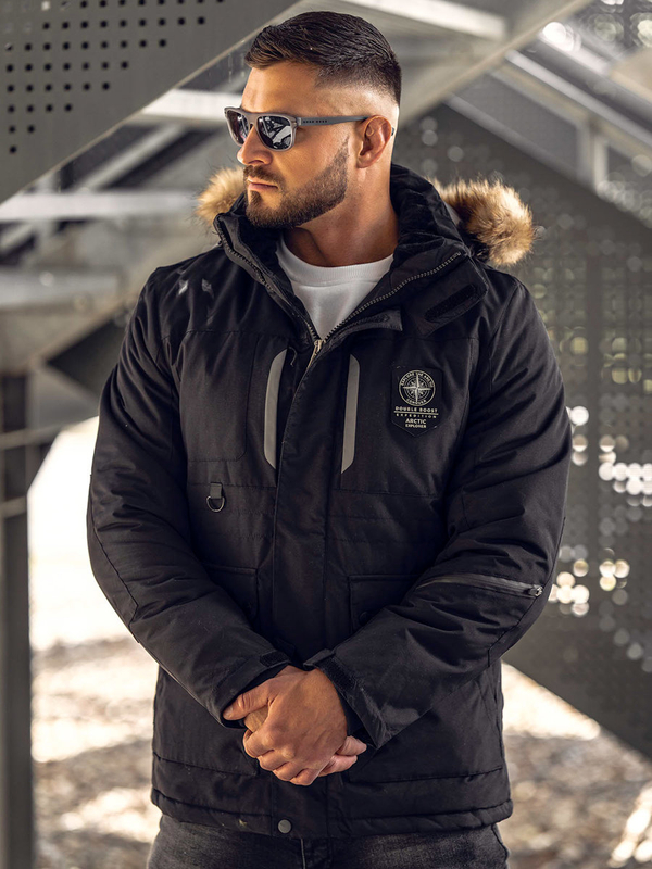 Giubbotto invernale da uomo nero Bolf 1827A