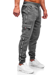 Pantaloni jogger tipo cargo da uomo grafite Bolf JX8715