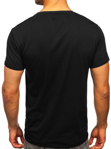 T-shirt con stampa da uomo nera Bolf Y70020