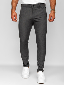 Uomo Pantaloni a quadri Grafite Bolf 0041