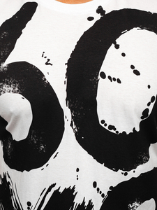 T-shirt bianca da uomo con stampa Bolf 0303