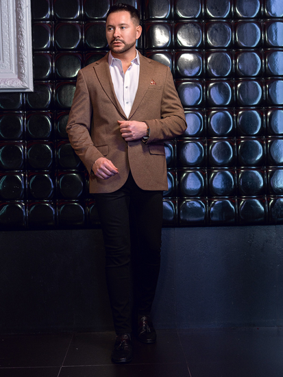 Giacca casual da uomo marrone Bolf 24401-1