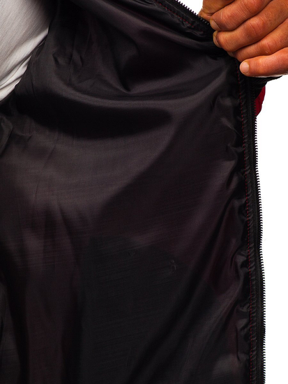 Giacca trapuntata mezza stagione tipo bomber da uomo rossa Bolf MY-02A