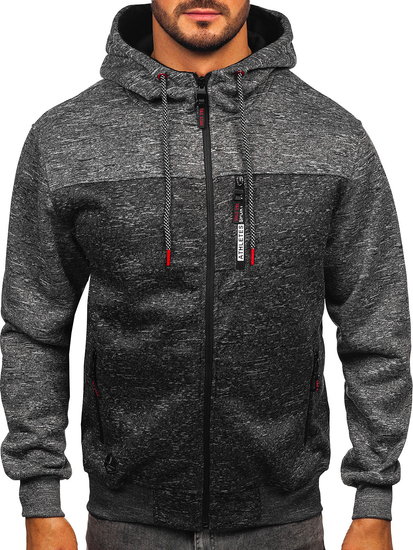 Uomo Felpa calda con cappuccio Grafite Bolf TC1308