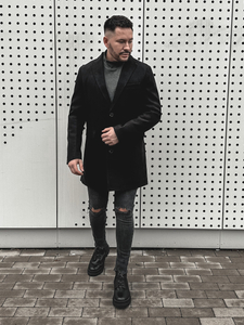 Cappotto invernale da uomo nero Bolf 1047-1