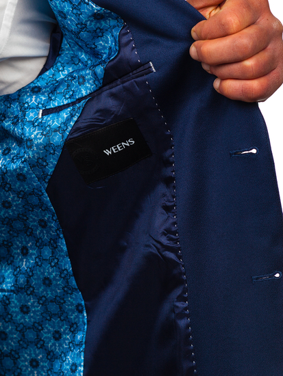 Uomo Giacca elegante Blu scuro Bolf 022