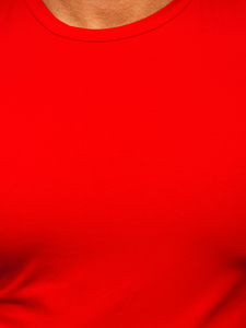 T-shirt senza stampa da uomo rossa Bolf MT3001