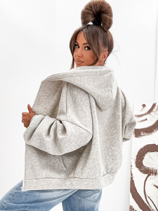 Felpa con cappuccio isolante a farfalla da donna melange Bolf 821112