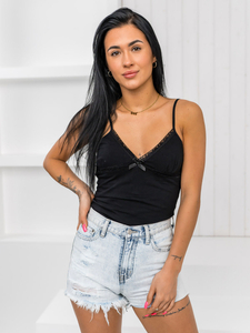 Donna Canottiera con lacci Nero Bolf 17K550