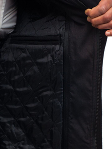 Cappotto invernale da uomo nero Bolf 1808