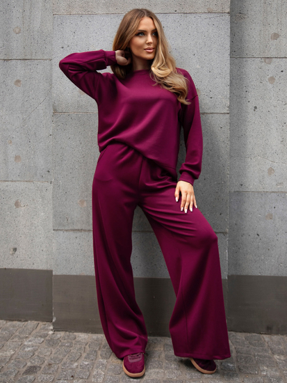 Tuta due pezzi con zip da donna burro bordeaux Bolf 821111