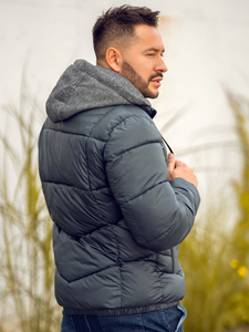 Giubbotto invernale trapuntato da uomo grafite Bolf B2906