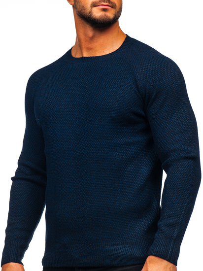 Maglione blu navy da uomo Bolf H1810