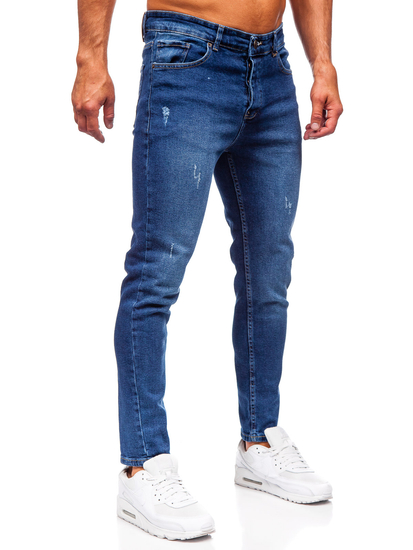Uomo Pantaloni in jeans slim fit Blu scuro Bolf 6564-1
