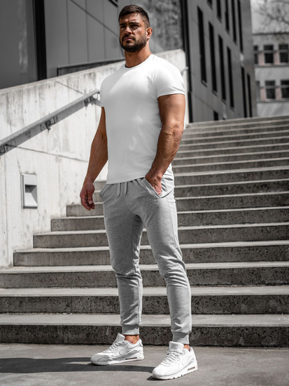 Pantaloni jogger di tuta da uomo grigi Bolf XW02A