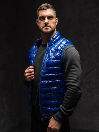 Uomo Gilet trapuntato Blu Bolf R0109AA1