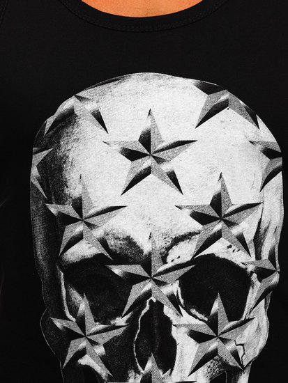 Maglietta Bodybuilding tank top con stampa nera Bolf 14831