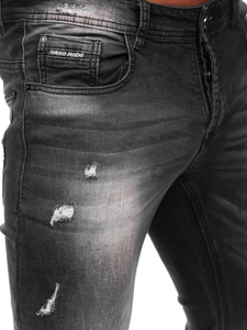 Pantaloni in jeans regular fit da uomo neri Bolf MP010N
