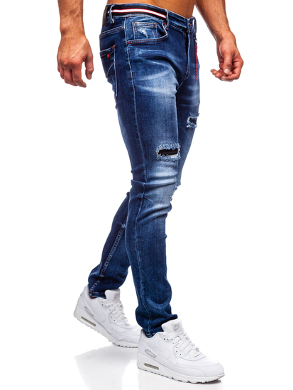 Pantaloni in jeans slim fit da uomo blu Bolf 80033W0
