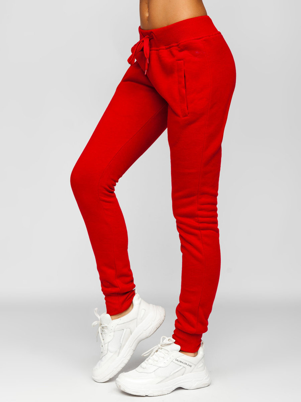 Pantaloni di tuta da donna bordò Bolf CK-01
