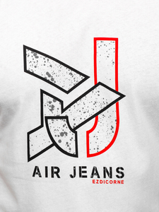 T-shirt in cotone da uomo bianca Bolf 14769