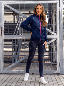 Felpa/giacca sportiva blu navy da donna Bolf KSW4009A