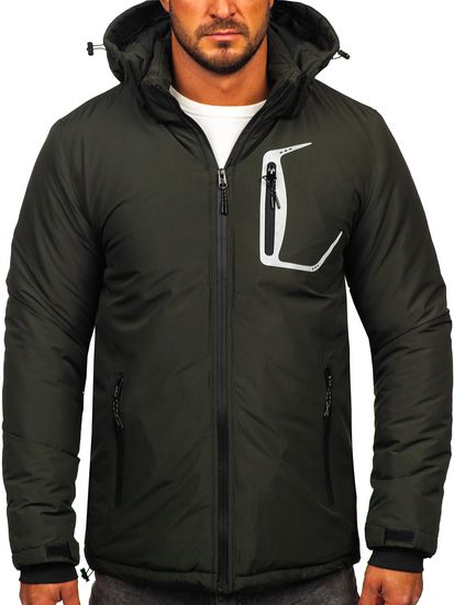 Giubbotto invernale da uomo khaki Bolf HKK2025