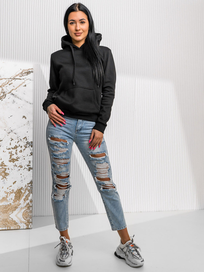 Donna Felpa a canguro Nero Bolf W02A1