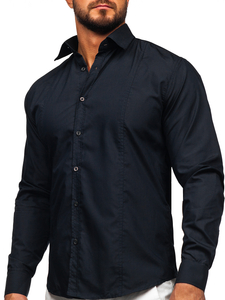 Uomo Camicia elegante a maniche lunghe Grafite Bolf 6944