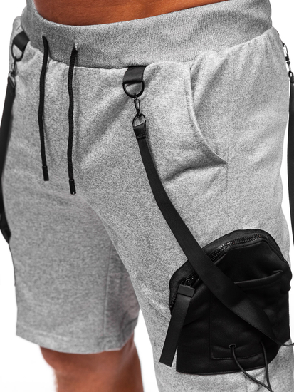 Pantaloncini cargo di tuta da uomo grigi Bolf HS7179