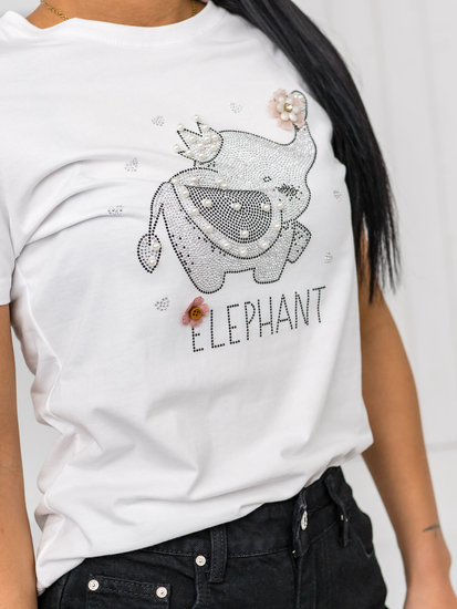 Donna T-shirt stampata Bianco Bolf 96T625